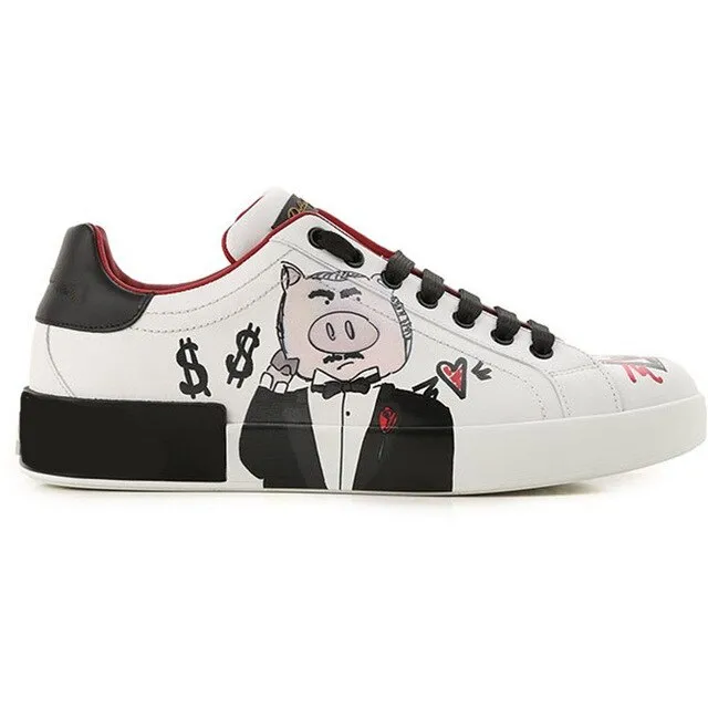 designer shoes china trainers flats stud embroidered sneakers rivet real leather women white metal italian embroidery crystal