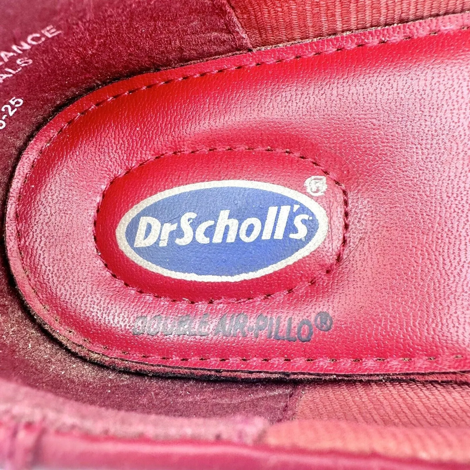Dr Scholl's Loafers Size 8.5M Red Tassles Double Air-Pillo Flat Bottoms