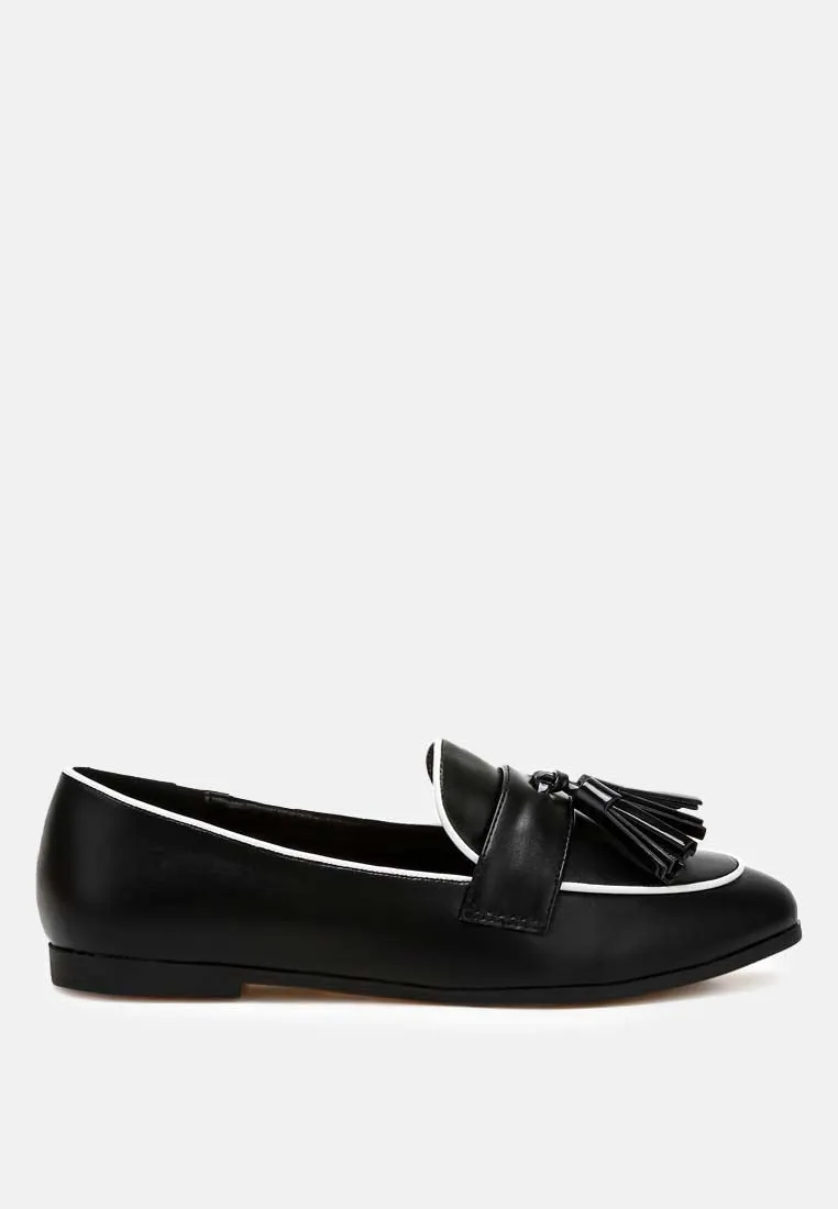 Dual Tone Tassel Loafers By RAG