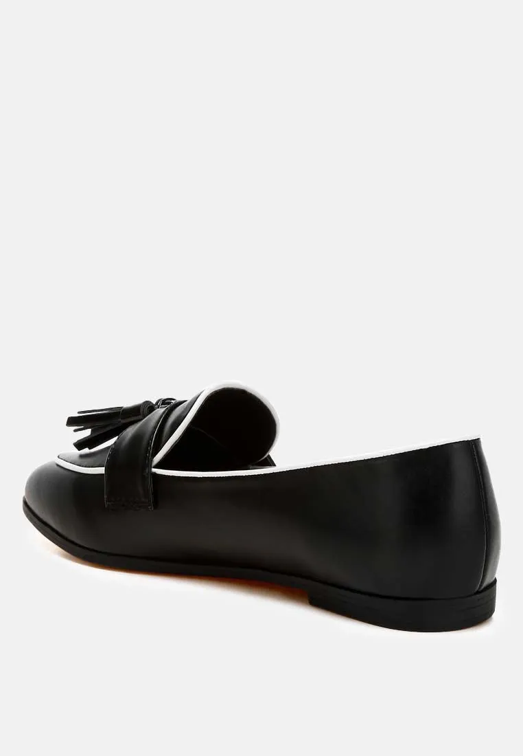 Dual Tone Tassel Loafers By RAG
