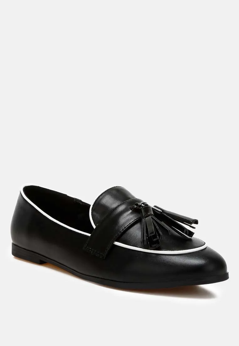 Dual Tone Tassel Loafers By RAG