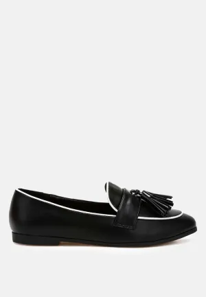 Dual Tone Tassel Loafers By RAG