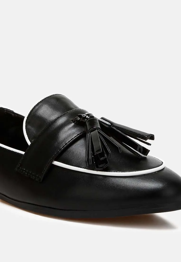 Dual Tone Tassel Loafers By RAG