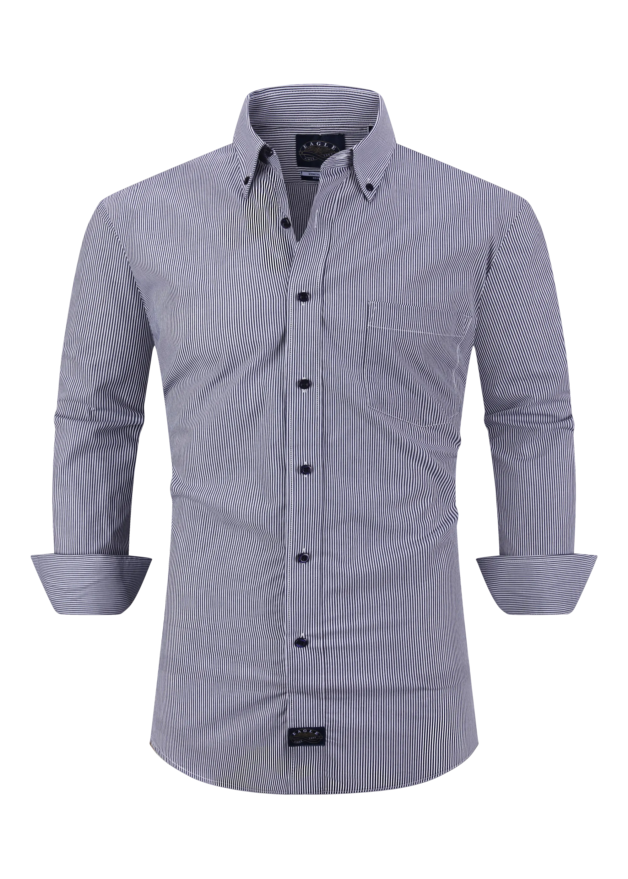 Eagle Stretch Neck Striped Poplin Shirt