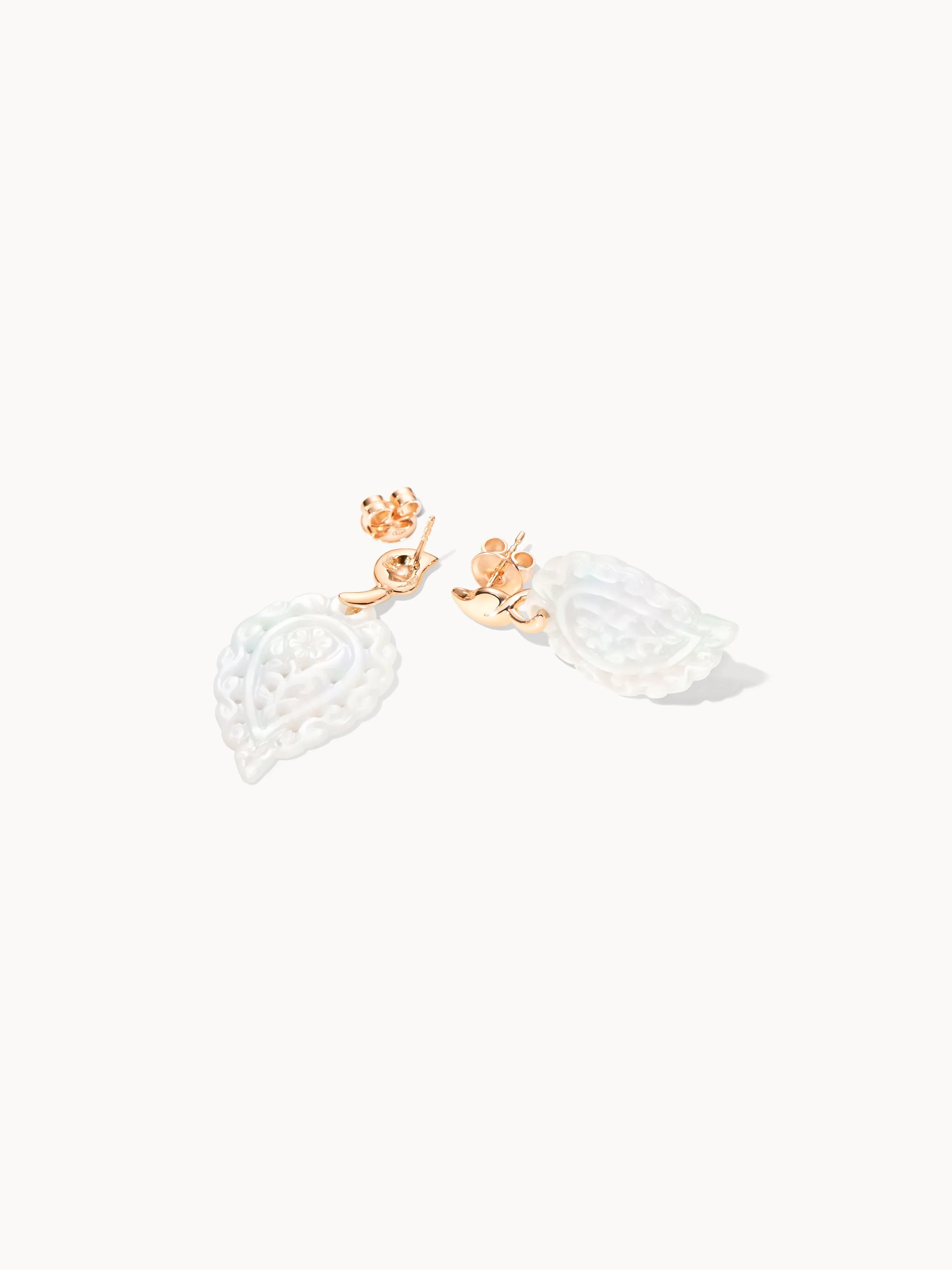 Earrings INDIA Mother of Pearl white Mother of Pearl