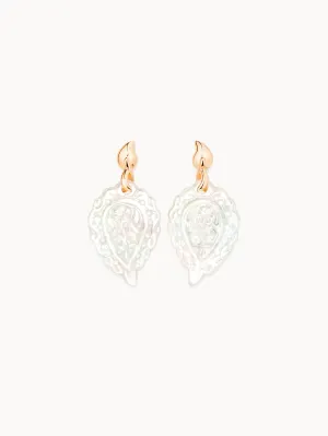 Earrings INDIA Mother of Pearl white Mother of Pearl