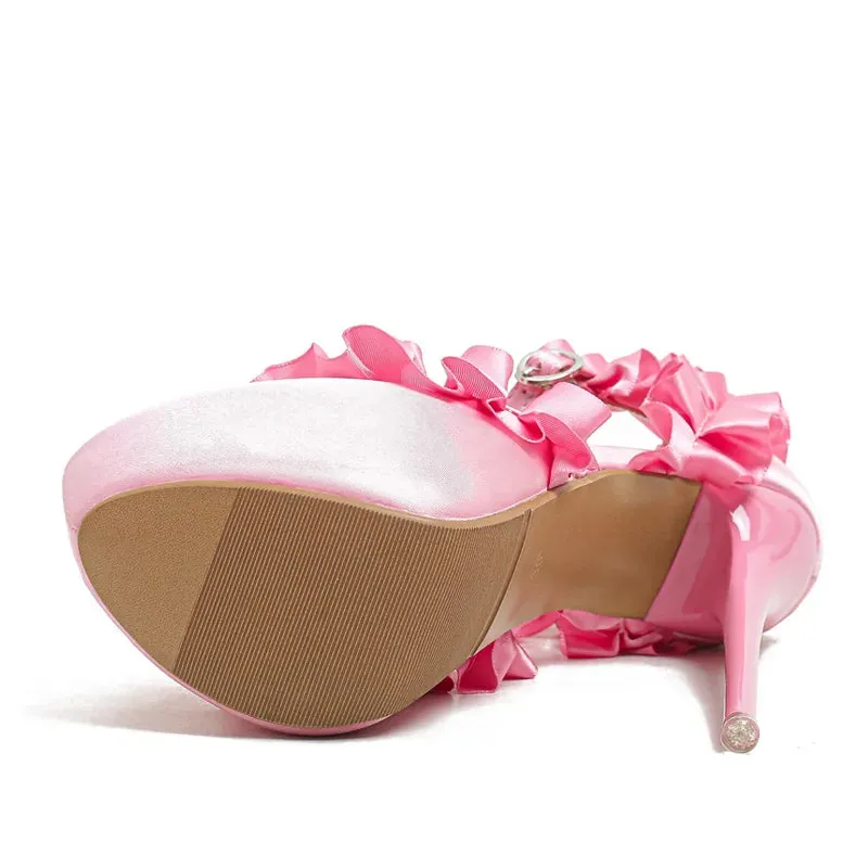 Elegant Pink High Heel Strip Pole Dance Shoes for Women