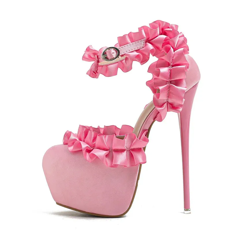 Elegant Pink High Heel Strip Pole Dance Shoes for Women