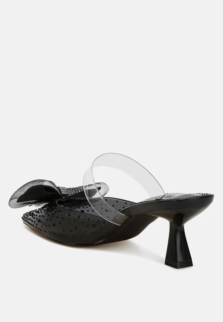 Embellished Bow Kitten Heels By MODE