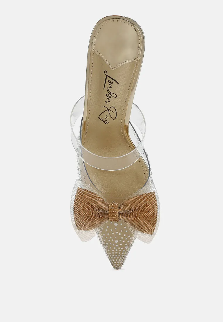Embellished Bow Kitten Heels By MODE