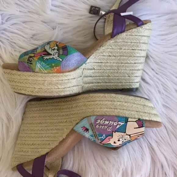 Espadrille Shoes 9 Kit Kat Club Bar Pvssy Lounge Platforms Cat ICON Los Angeles