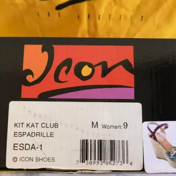 Espadrille Shoes 9 Kit Kat Club Bar Pvssy Lounge Platforms Cat ICON Los Angeles