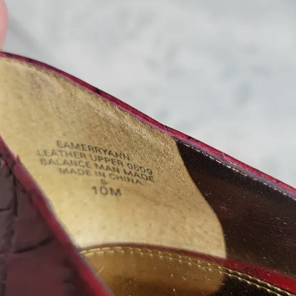 EUC Enzo Angiolini Red Patent Leather Peep Toe Stiletto‎ High Heels Pumps 10M