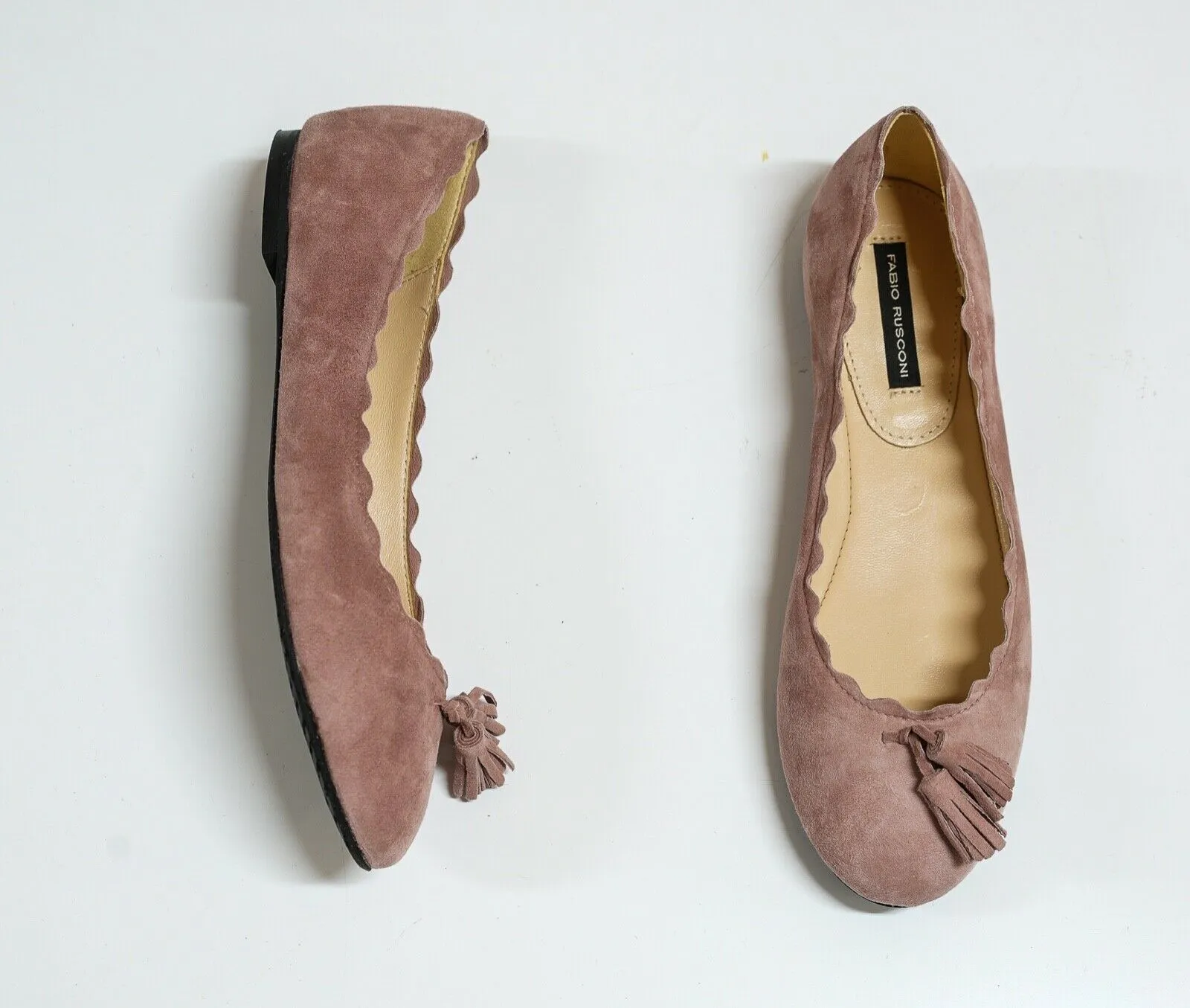 Fabio Rusconi Women's Suede Musk Tassle Flat Shoe F3771 40% OFF