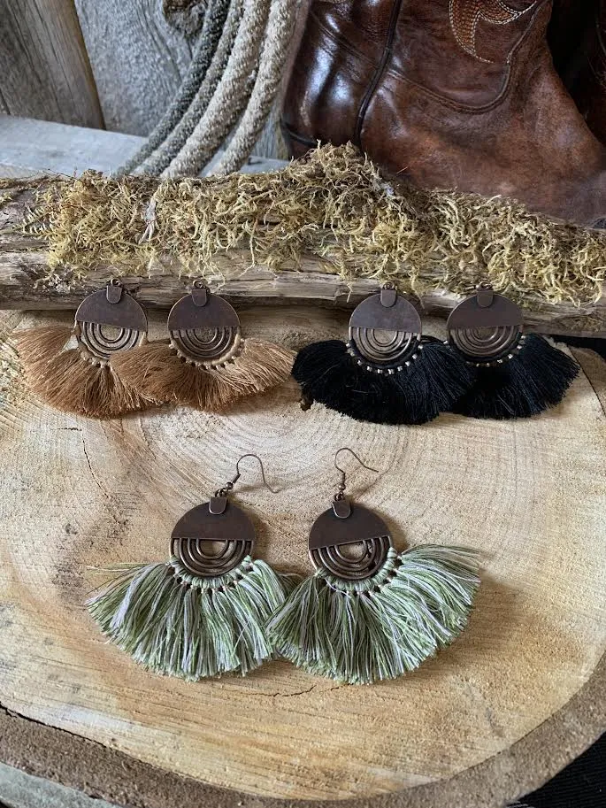 Fan Tassel Earrings