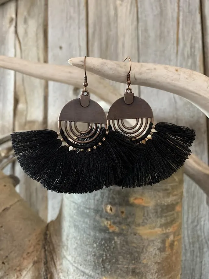 Fan Tassel Earrings