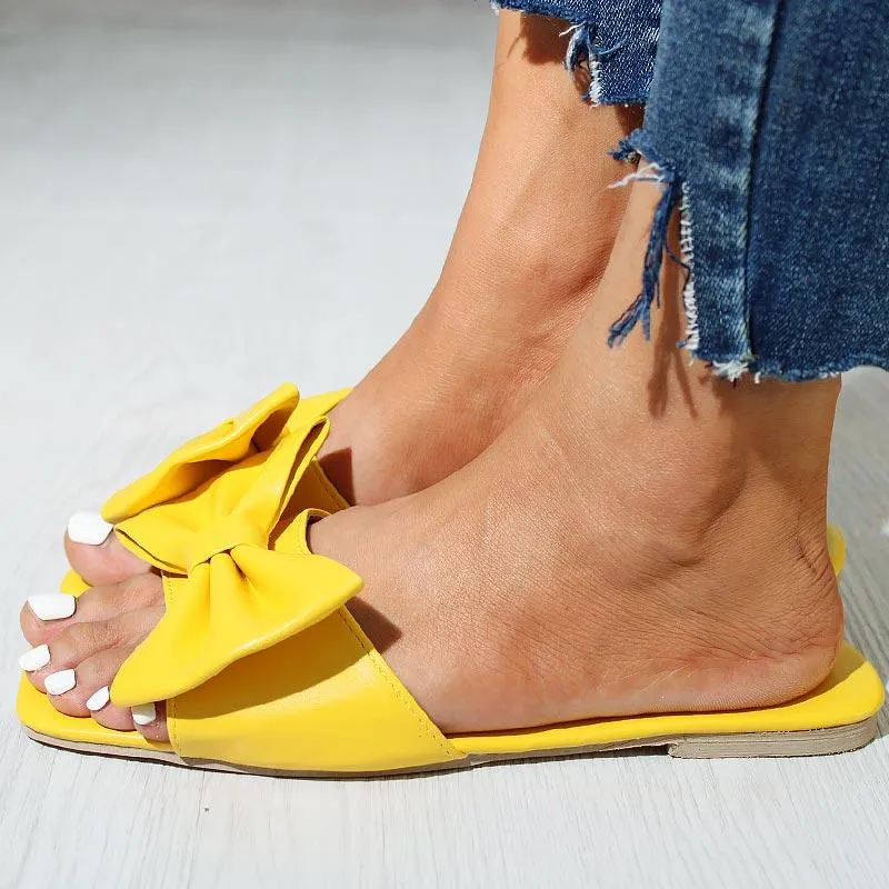 Fashion Bow Flat Casual Slippers Sandals