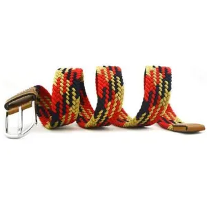 Fashion Men Women Woven Elastic Stretch Waistband Casual Jeans Belt