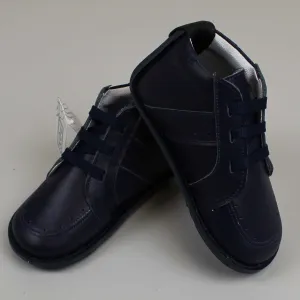 First Walker Shoes - Boys - Hard Sole Navy Leather - Pex Fynn
