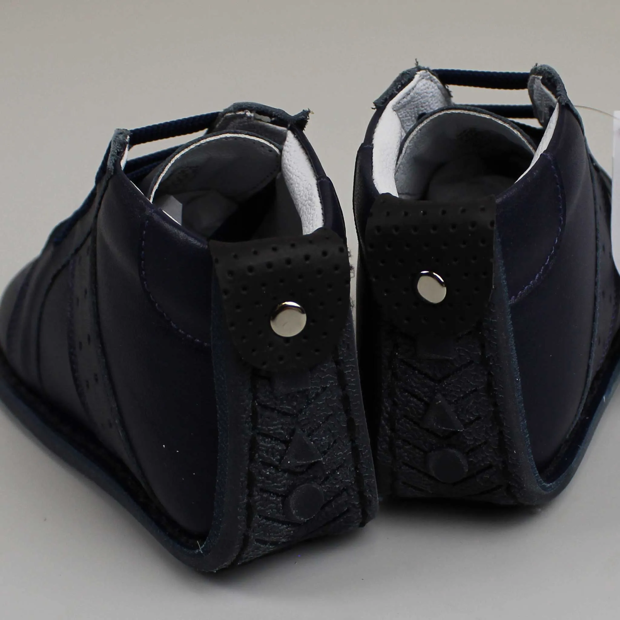 First Walker Shoes - Boys - Hard Sole Navy Leather - Pex Fynn
