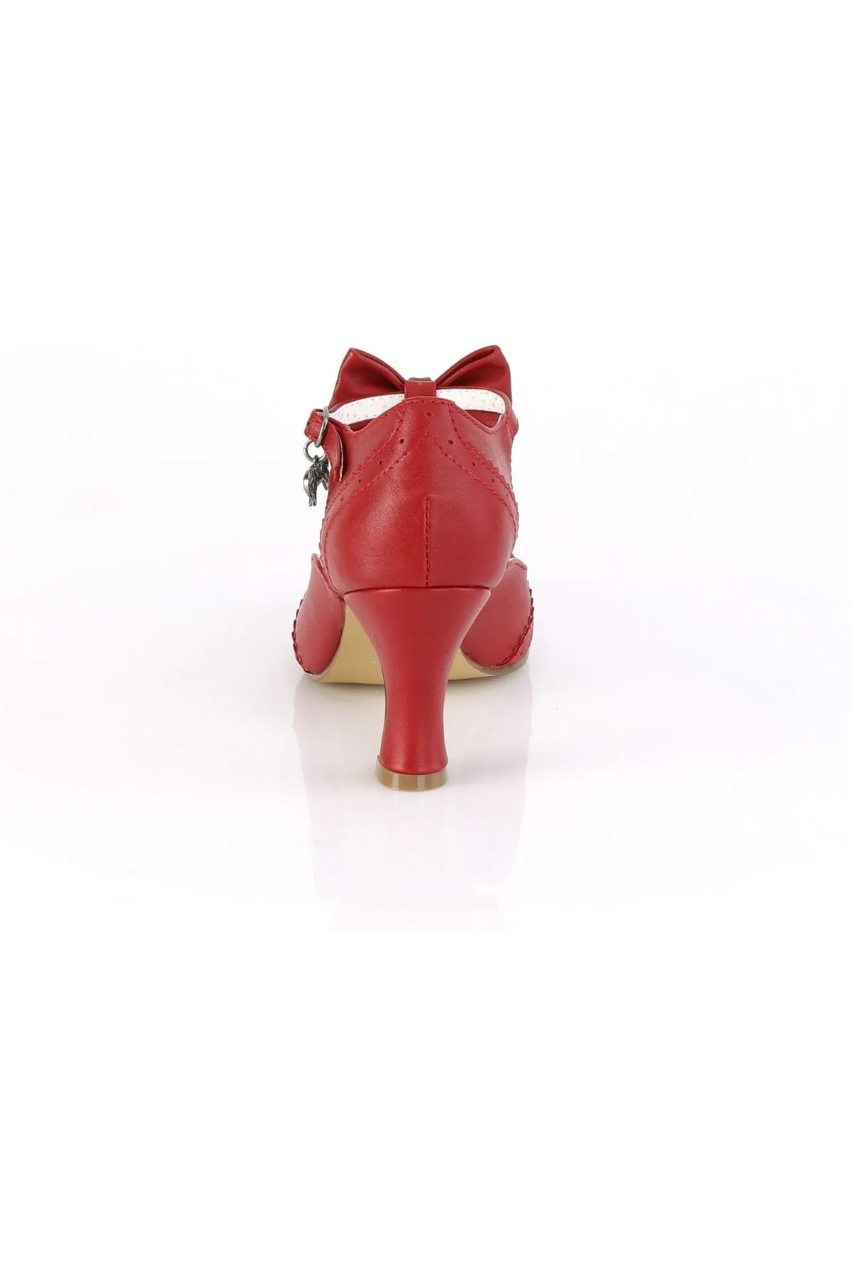 FLAPPER-11 Pump | Red Faux Leather