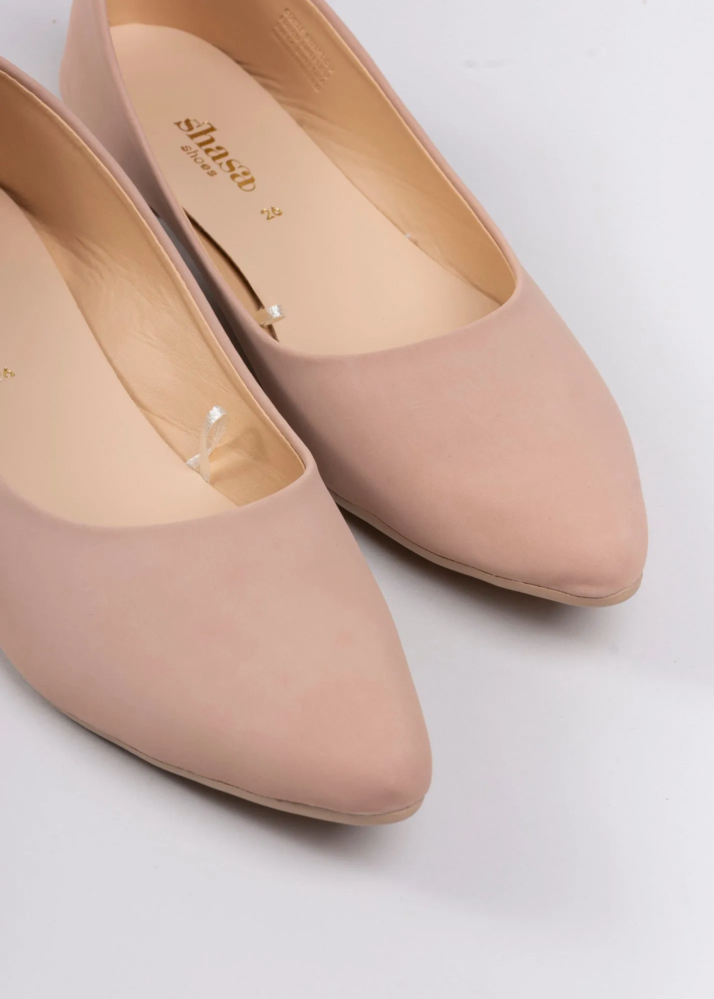 Flat suede puntal lisa