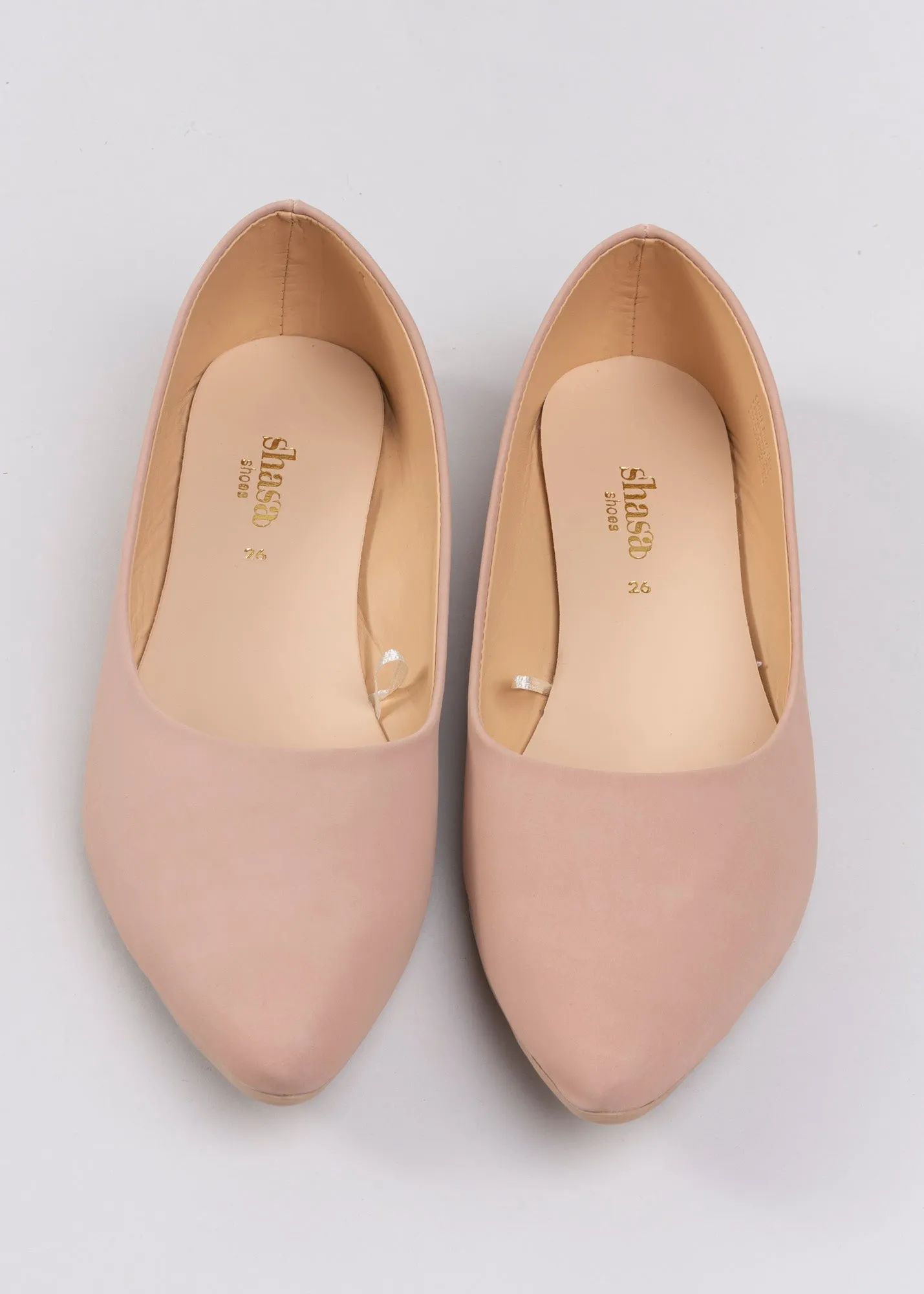 Flat suede puntal lisa