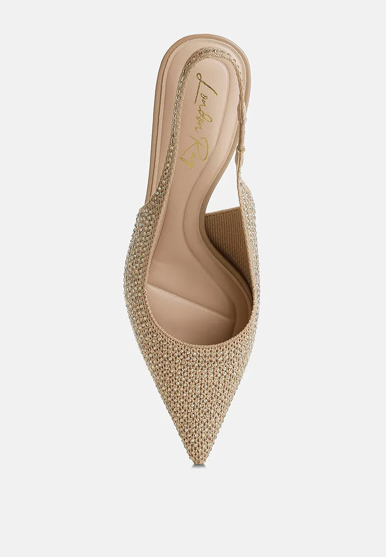 Flyknit Rhinestone Slingback Sandals By MODE