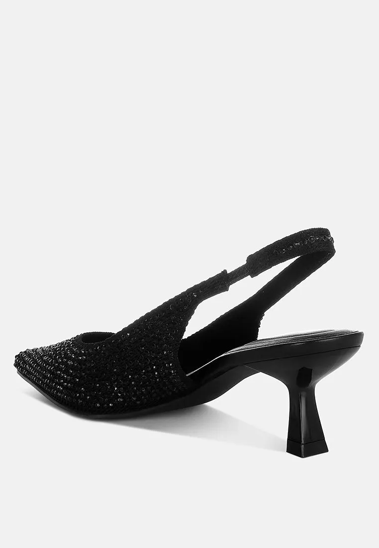 Flyknit Rhinestone Slingback Sandals By MODE