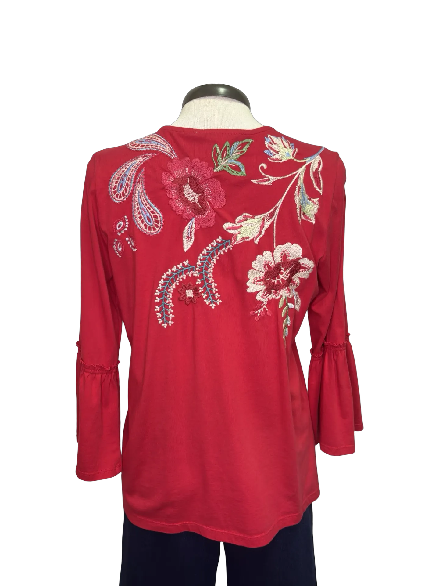 Freyde Ruffle Sleeve T Shirt Ski Patrol