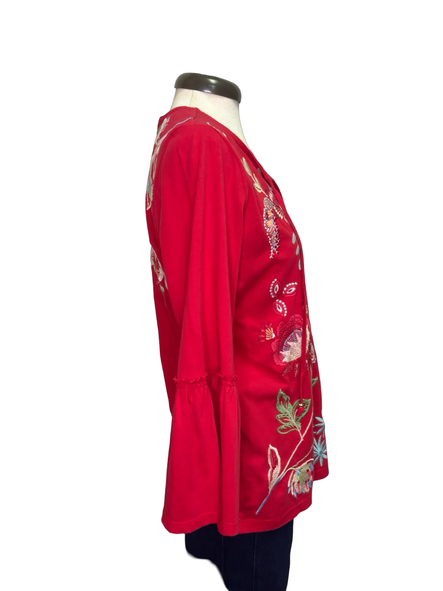 Freyde Ruffle Sleeve T Shirt Ski Patrol