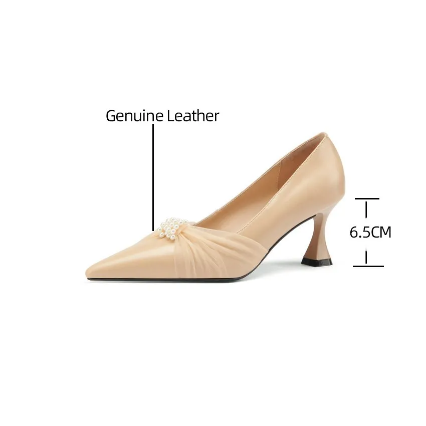 Genuine Leather Sexy High Heels