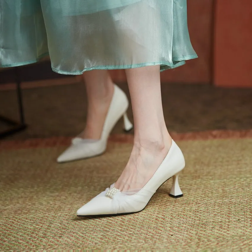 Genuine Leather Sexy High Heels