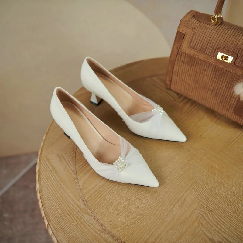 Genuine Leather Sexy High Heels