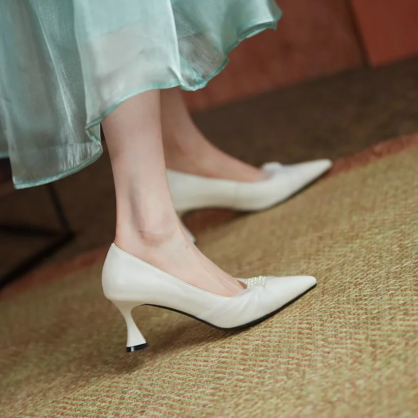 Genuine Leather Sexy High Heels
