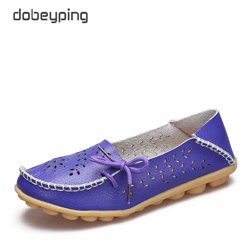 Genuine Leather Woman Loafer Shoes