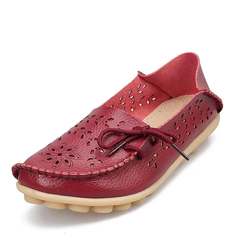 Genuine Leather Woman Loafer Shoes
