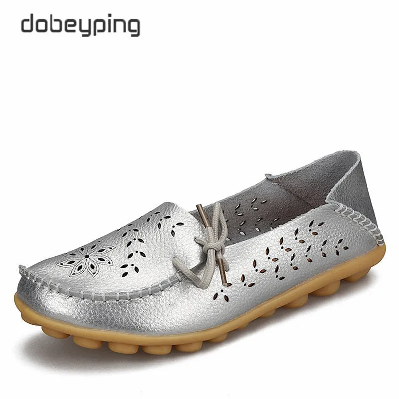 Genuine Leather Woman Loafer Shoes