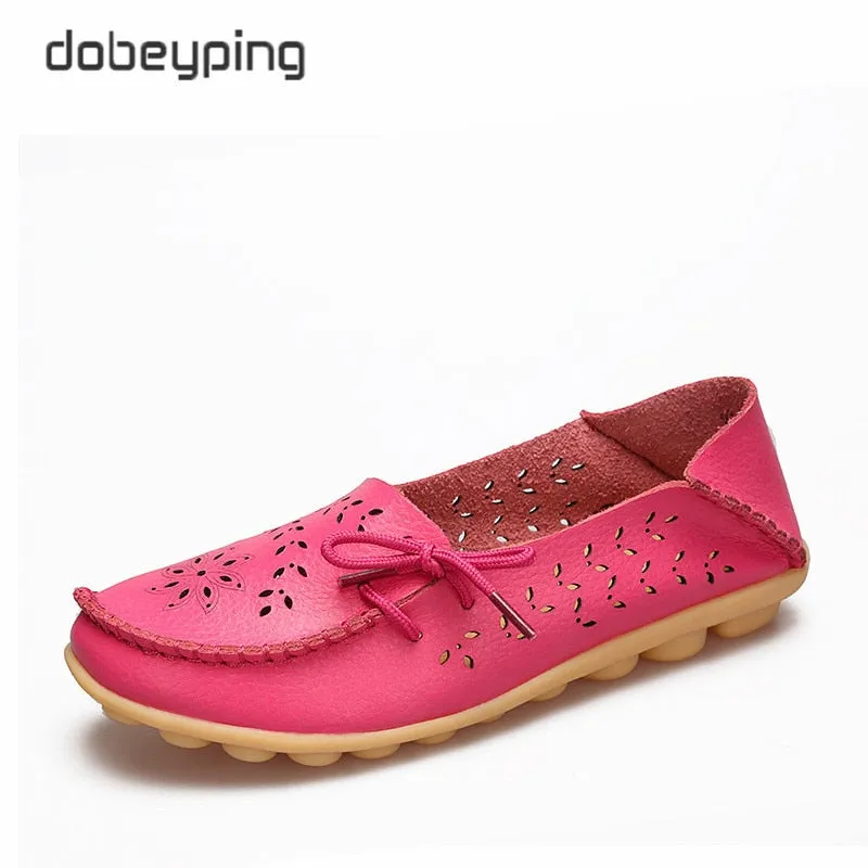 Genuine Leather Woman Loafer Shoes