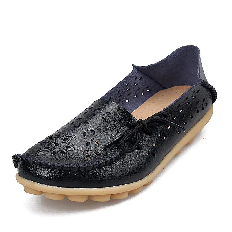 Genuine Leather Woman Loafer Shoes
