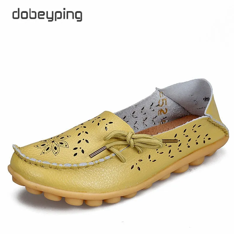Genuine Leather Woman Loafer Shoes
