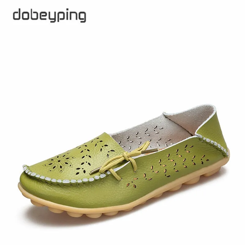 Genuine Leather Woman Loafer Shoes