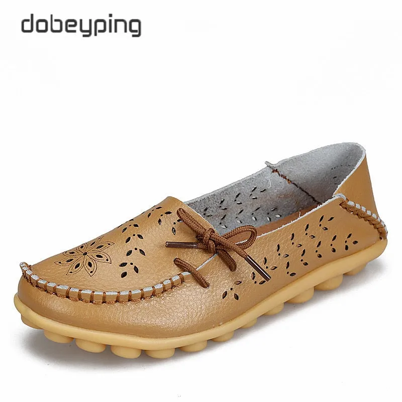 Genuine Leather Woman Loafer Shoes