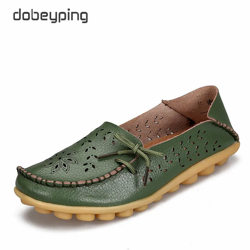 Genuine Leather Woman Loafer Shoes