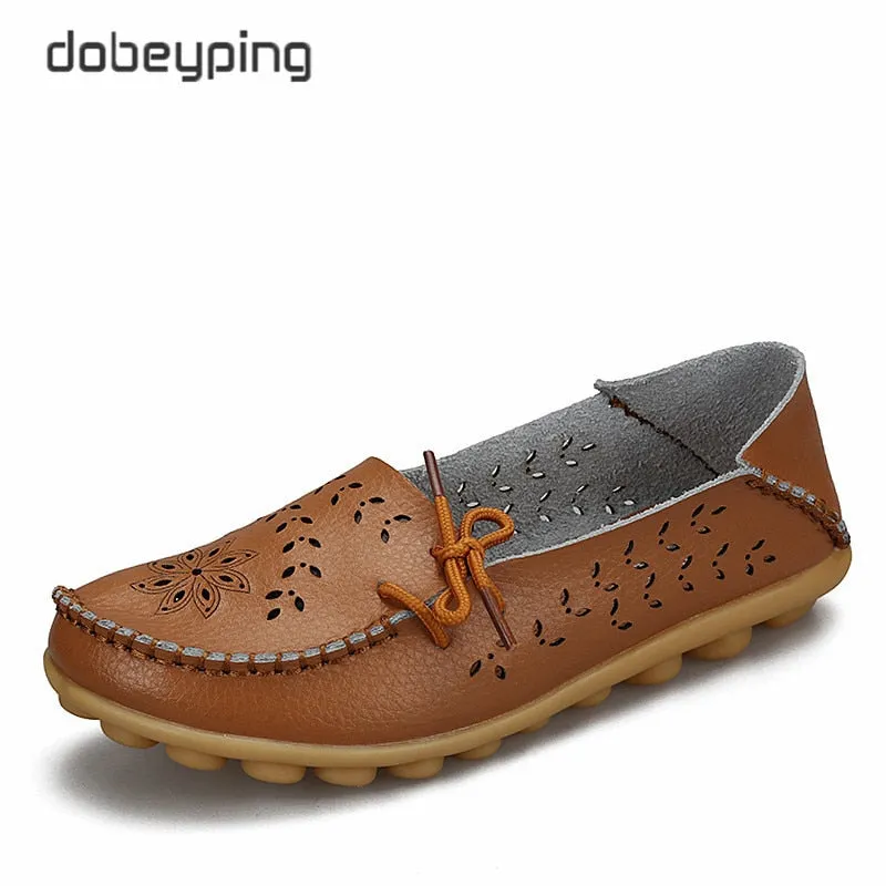 Genuine Leather Woman Loafer Shoes