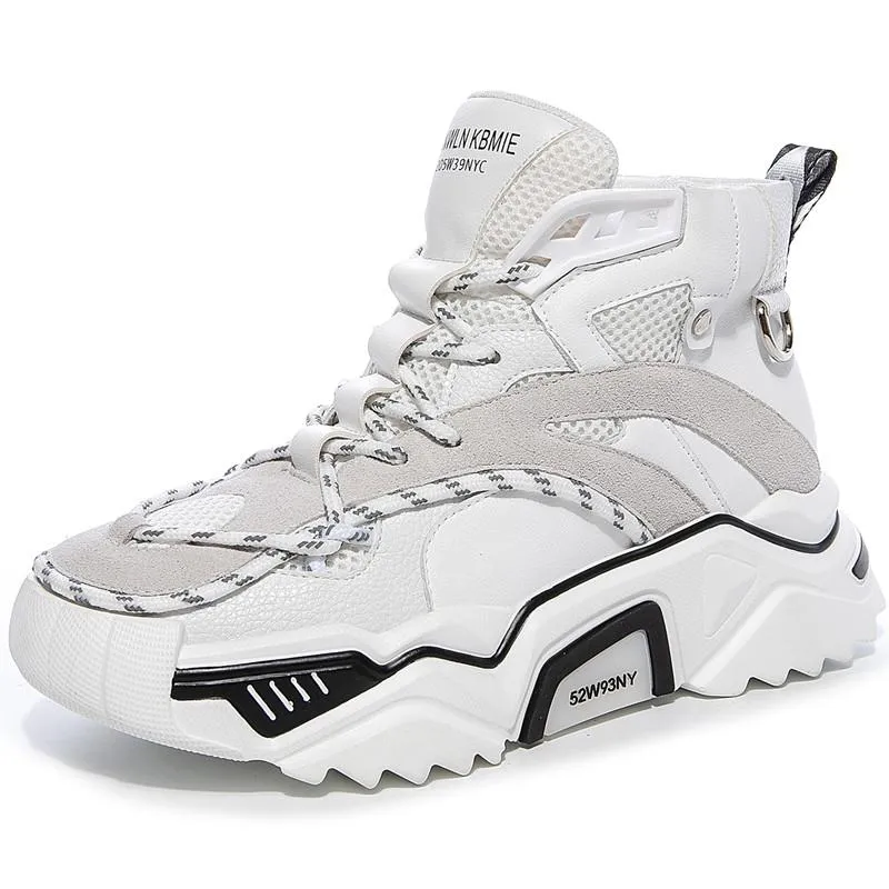 Genuine Leather Women's Platform Sneakers  Winter Fashion Women Chunky Shoes Breathable Ladies Trainers Footwear