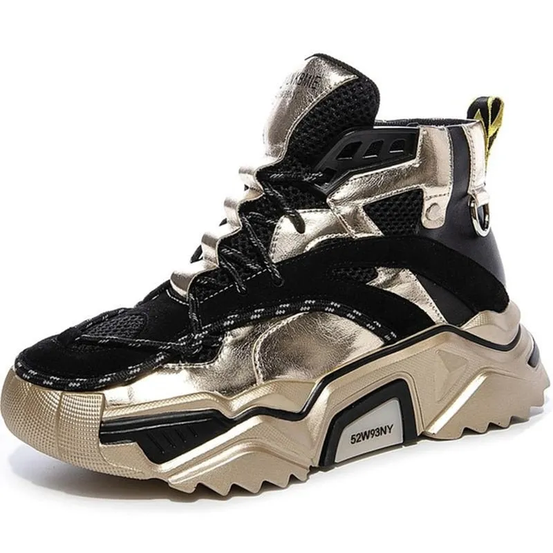 Genuine Leather Women's Platform Sneakers  Winter Fashion Women Chunky Shoes Breathable Ladies Trainers Footwear