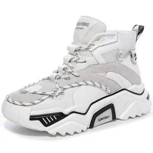 Genuine Leather Women's Platform Sneakers  Winter Fashion Women Chunky Shoes Breathable Ladies Trainers Footwear