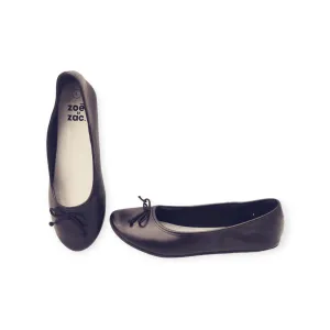 GIRL SIZE 4 YOUTH - ZOE & ZAK, Black Ballet Flats EUC B2