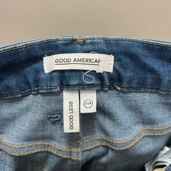 Good American Womens Good Legs ZebraPockets Skinny Jeans Blue Denim Blue Legs